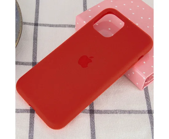 Чохол Silicone Case Full Protective (AA) для Apple iPhone 11 Pro Max (6.5 ") Червоний / Dark Red