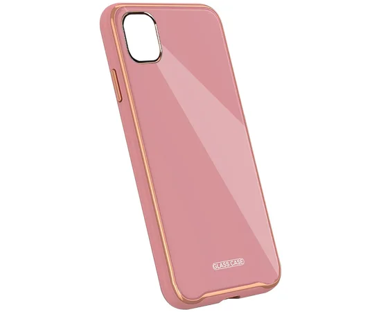 TPU+Glass чехол Venezia для Apple iPhone 11 Pro Max (6.5") Розовый / Flamingo