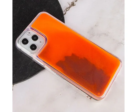 Неоновый чехол Neon Sand glow in the dark для Apple iPhone 11 Pro Max (6.5") Фиолетовый / Оранжевый