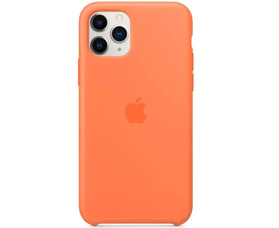 Чехол Silicone case (AAA) для Apple iPhone 11 Pro Max (6.5") Оранжевый / Vitamin C