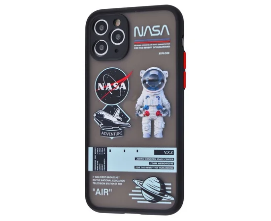 TPU+PC чехол Picture Color Buttons для Apple iPhone 11 Pro Max (6.5") Черный / Nasa