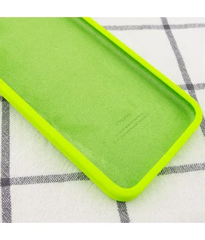 Чохол Silicone Case Square Full Camera Protective (AA) для Apple iPhone 11 Pro Max (6.5 ") Салатовий / Neon green