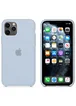 Чехол Silicone case (A) (с закрытым низом) для Apple iPhone 11 Pro Max (6.5") Голубой / Mist blue