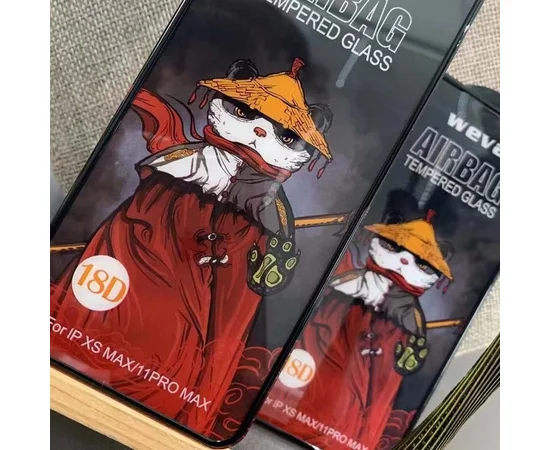 Захисне 2.5D скло Weva AirBag (тех.пак) для Apple iPhone 11 Pro Max / XS Max (6.5") Чорний