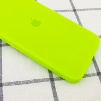 Чехол Silicone Case Square Full Camera Protective (AA) для Apple iPhone 11 Pro Max (6.5") Салатовый / Neon green