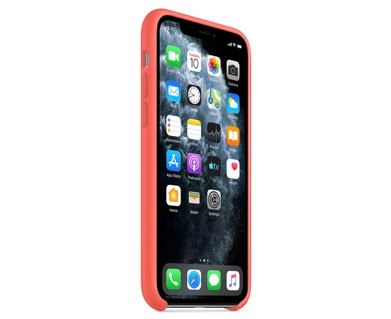 Чехол Silicone case (A) для Apple iPhone 11 Pro Max (6.5") Розовый / Living coral