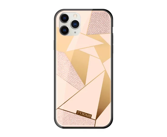 TPU+Glass чехол TYBOMB Shinig Miror для Apple iPhone 11 Pro Max (6.5") Розовый