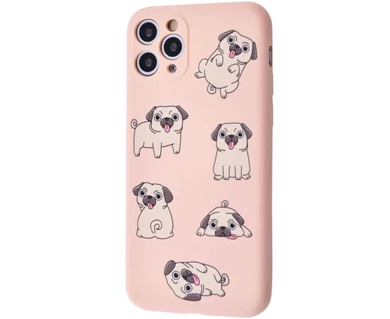 TPU чехол WAVE Fancy для Apple iPhone 11 Pro Max (6.5") Pug / Pink sand