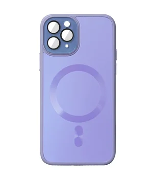 Чохол TPU+Glass Sapphire Midnight with MagSafe для Apple iPhone 11 Pro Max (6.5") Бузковий / Dasheen