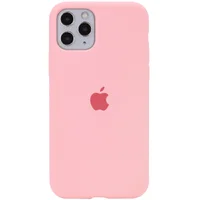 Чехол Silicone case (A) (с закрытым низом) для Apple iPhone 11 Pro Max (6.5") Розовый / Pink