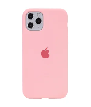 Чехол Silicone case (A) (с закрытым низом) для Apple iPhone 11 Pro Max (6.5") Розовый / Pink