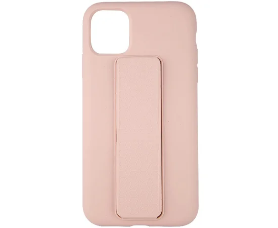 Чехол Silicone Case Hand Holder для Apple iPhone 11 Pro Max (6.5") Розовый / Pink Sand