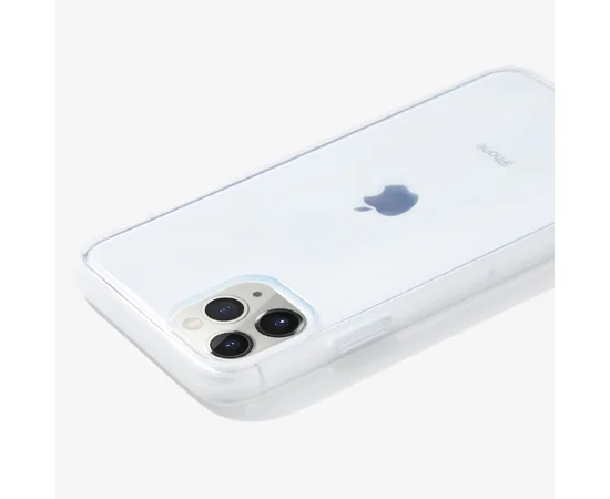 Прозрачный силиконовый чехол с матовой окантовкой для Apple iPhone 11 Pro Max (6.5") Прозрачный