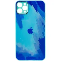 Чехол TPU+Glass Impasto abstract для Apple iPhone 11 Pro Max (6.5") Blue