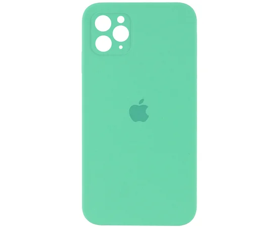 Чохол Silicone Case Square Full Camera Protective (AA) для Apple iPhone 11 Pro Max (6.5 ") Зелений / Spearmint