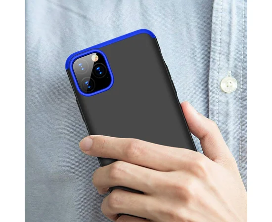 Пластиковая накладка GKK LikGus 360 градусов для Apple iPhone 11 Pro Max (6.5") Черный / Синий