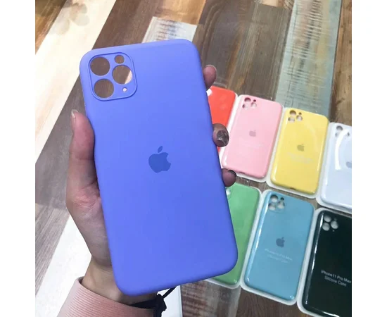 Чехол Silicone Case Full Protective для Apple iPhone 11 Pro Max (6.5") Сиреневый / Dasheen
