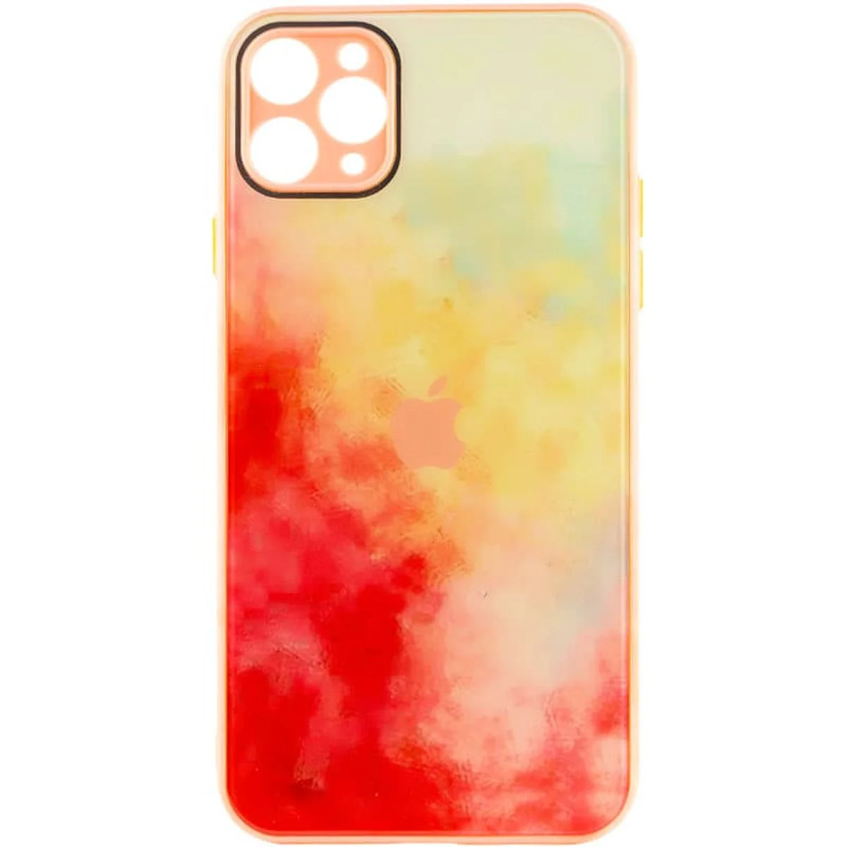 Чохол TPU+Glass Impasto abstract для Apple iPhone 11 Pro Max (6.5") Red yellow