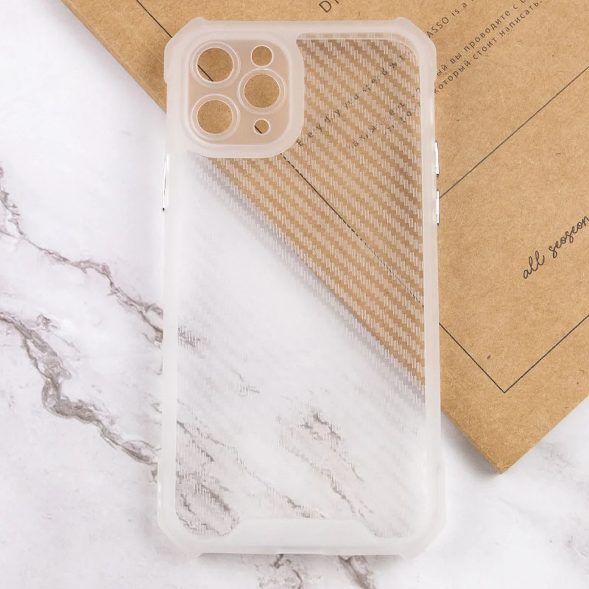 Чехол TPU Ease Carbon color series для Apple iPhone 11 Pro Max (6.5") Матовый / Прозрачный