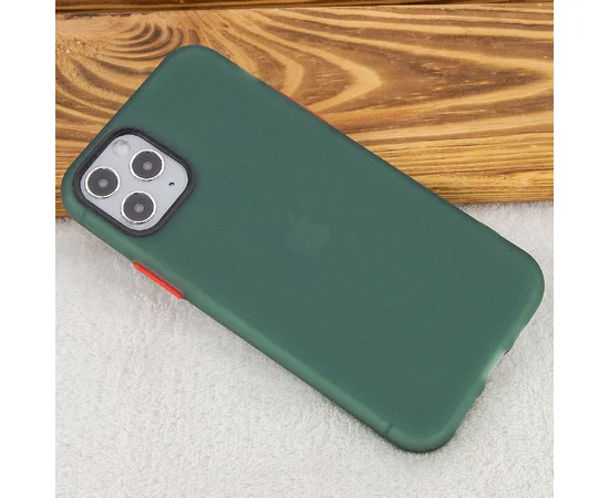 Чехол-накладка Epik Moon Eclipse series для Apple iPhone 11 Pro Max (6.5") Темно-зеленый / Красный