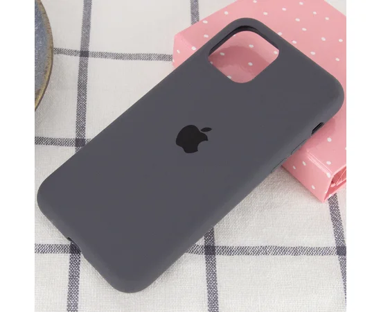 Чохол Silicone case (A) (з закритим низом) для Apple iPhone 11 Pro Max (6.5 ") Сірий / Dark Grey