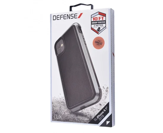 Чехол Defense Lux Series (TPU+Metal+Leather) для Apple iPhone 11 Pro Max (6.5") Черный