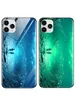 TPU+Glass чехол светящийся в темноте для Apple iPhone 11 Pro Max (6.5") Под водой / Голубой