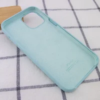 Чохол Silicone Case Square Full Camera Protective (AA) для Apple iPhone 11 Pro Max (6.5 ") Бірюзовий / Light Turquoise