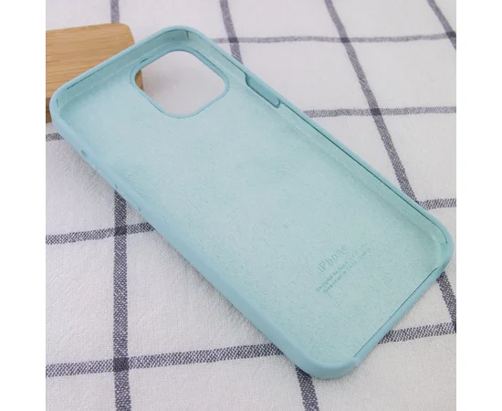 Чехол Silicone Case Square Full Camera Protective (AA) для Apple iPhone 11 Pro Max (6.5") Бирюзовый / Light Turquoise