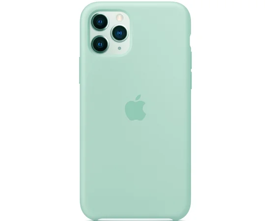 Чехол Silicone case (A) для Apple iPhone 11 Pro Max (6.5") Бирюзовый / Marine Green