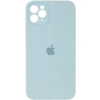Чохол Silicone Case Square Full Camera Protective (AA) для Apple iPhone 11 Pro Max (6.5 ") Бірюзовий / Light Turquoise