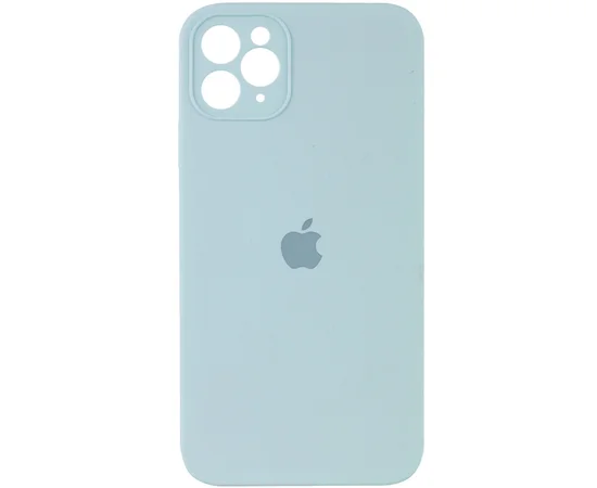 Чехол Silicone Case Square Full Camera Protective (AA) для Apple iPhone 11 Pro Max (6.5") Бирюзовый / Light Turquoise