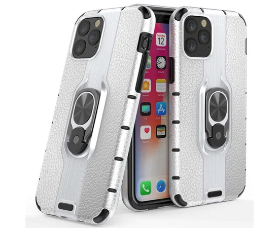 Ударопрочный чехол Transformer Alita под магнитный держатель для Apple iPhone 11 Pro Max (6.5") Серебряный