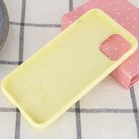 Чехол Silicone case (A) (с закрытым низом) для Apple iPhone 11 Pro Max (6.5") Желтый / Mellow Yellow