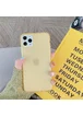 Силиконовый матовый полупрозрачный чехол для Apple iPhone 11 Pro Max (6.5") Желтый / Yellow
