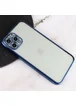 Прозрачный силиконовый чехол с глянцевой окантовкой Full Camera для Apple iPhone 11 Pro Max (6.5") Синий