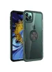 TPU+PC чехол Deen CrystalRing под магнитный держатель для Apple iPhone 11 Pro Max (6.5") Бесцветный / Темно-зеленый
