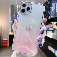 TPU+Glass чехол Aurora Classic для Apple iPhone 11 Pro Max (6.5") Розовый