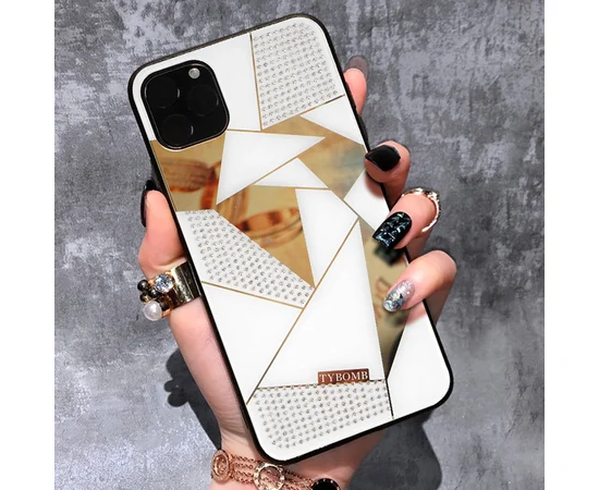TPU+Glass чехол TYBOMB Shinig Miror для Apple iPhone 11 Pro Max (6.5") Белый