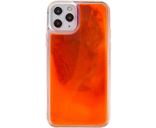 Неоновый чехол Neon Sand glow in the dark для Apple iPhone 11 Pro Max (6.5") Фиолетовый / Оранжевый