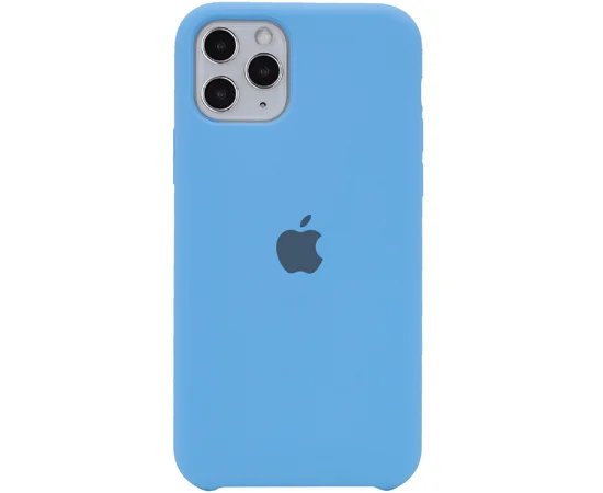 Чехол Silicone Case (AA) для Apple iPhone 11 Pro Max (6.5") Голубой / Cornflower