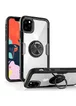 TPU+PC чехол Deen CrystalRing под магнитный держатель (opp) для Apple iPhone 11 Pro Max (6.5") Бесцветный / Черный