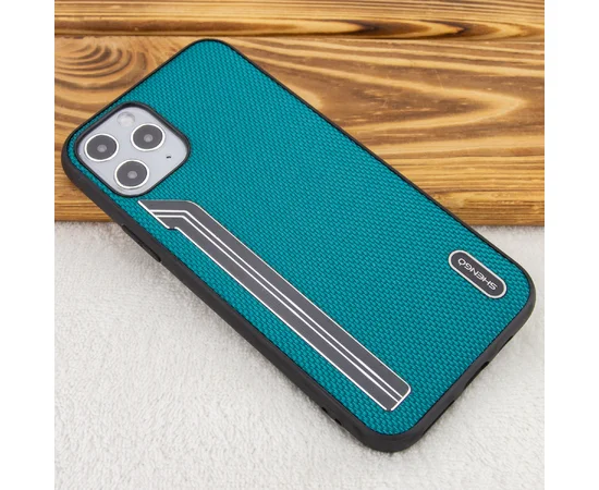 TPU чехол SHENGO Textile series для Apple iPhone 11 Pro Max (6.5") Зеленый