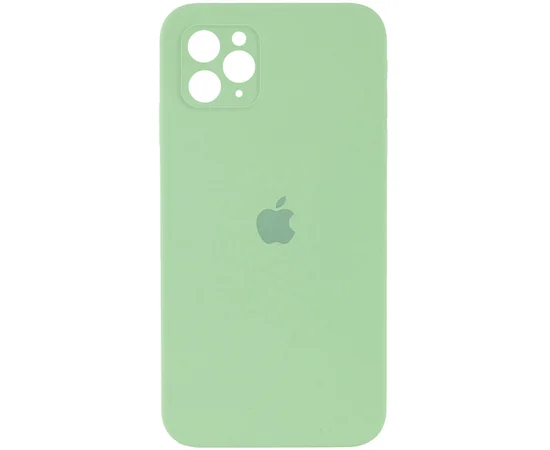 Чехол Silicone Case Square Full Camera Protective (AA) для Apple iPhone 11 Pro Max (6.5") Мятный / Mint