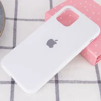 Чохол Silicone case (A) (з закритим низом) для Apple iPhone 11 Pro Max (6.5 ") Білий / White