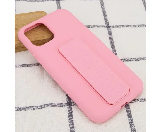 Чехол Silicone Case Hand Holder для Apple iPhone 11 Pro Max (6.5") Розовый / Pink