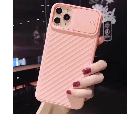 Чехол Camshield TPU со шторкой защищающей камеру для Apple iPhone 11 Pro Max (6.5") Розовый / Pink Sand