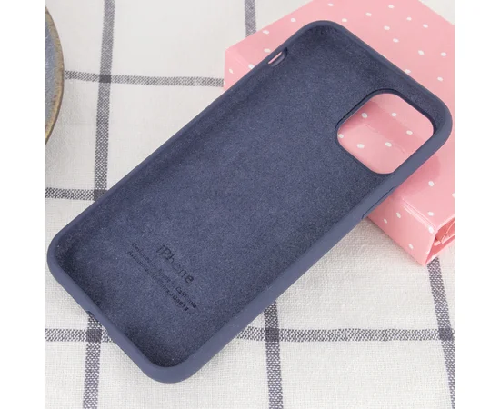 Чохол Silicone case (A) (з закритим низом) для Apple iPhone 11 Pro Max (6.5 ") Темний Синій / Midnight Blue