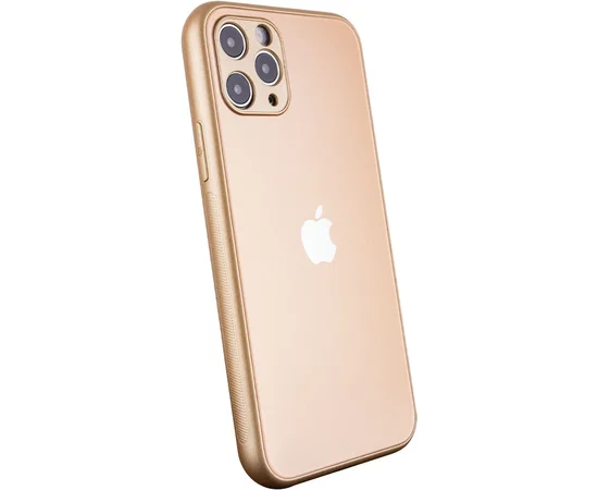 TPU+Glass чехол Matte Candy Full camera для Apple iPhone 11 Pro Max (6.5") Золотой