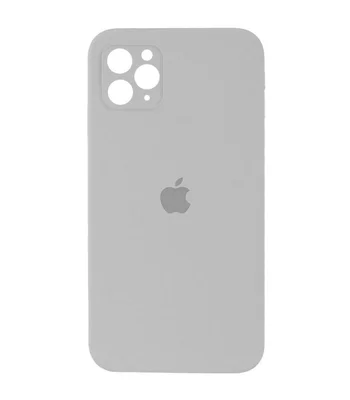 Чохол Silicone Case Square Full Camera Protective (AA) для Apple iPhone 11 Pro Max (6.5") Сірий / Light Grey